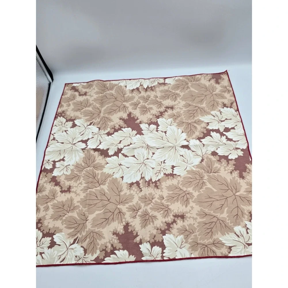Unbranded Cloth Napkins OS Burgundy Tan Excellent Fall‎ Leaf Print Set of 5
